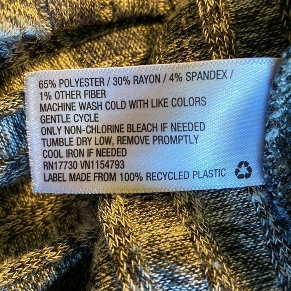 𝅺Knox Rose Handkerchief Hem Tunic Sweater Blue and Gray Size Small - Picture 7 of 10